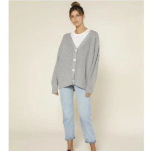 Outerknown oversized cabin sweater Cardigan in gray Sz S